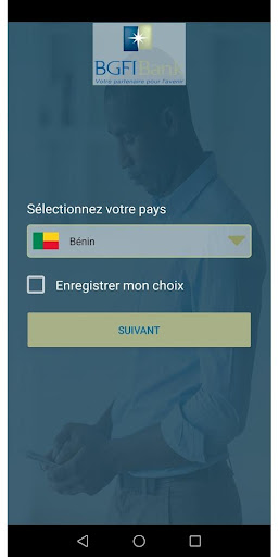 Android application BGFIMobile UEMOA screenshort