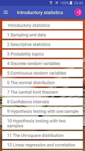 Introductory Statistics Book Screen 2