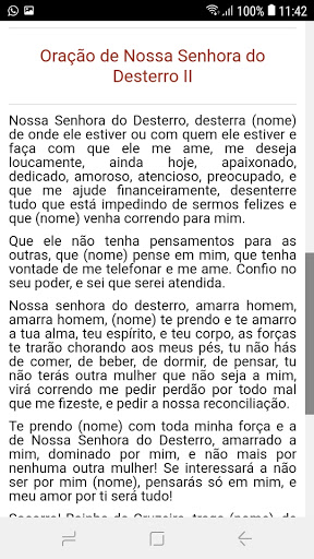 Android application Oração de Nossa Senhora do Des screenshort
