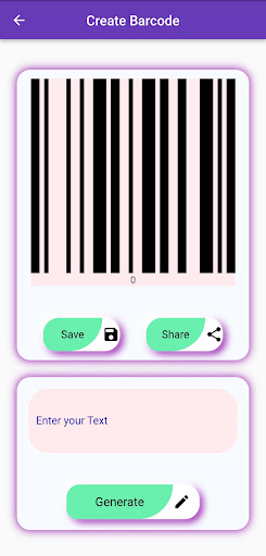 QR Barcode Scanner & Generator Screen 3