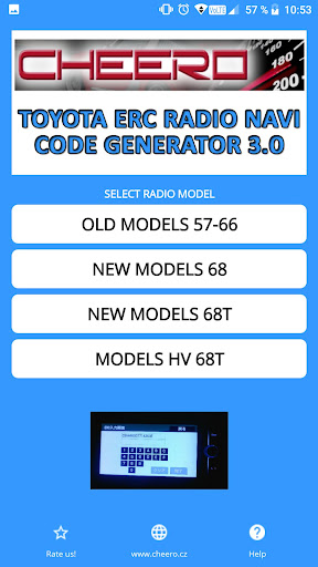 RADIO CODE for TOYOTA ERC ALL screenshot 1