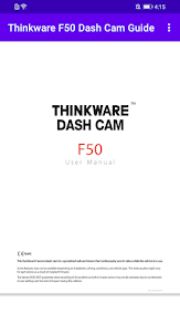 Thinkware F50 Dash Cam Guide