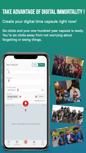 Android application Time Capsule is immortality screenshort