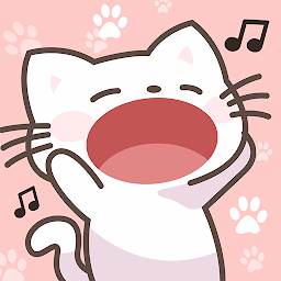 Ikoonprent Pop Cat Party - Music Pet