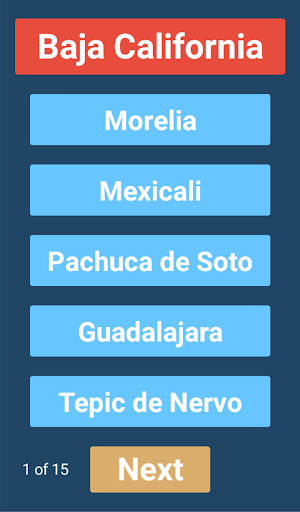 Mexico: countries and capitals Screen 3