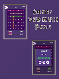 Country Word Search Puzzle