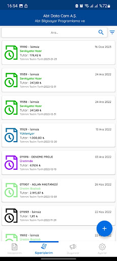 ABT CamCAD Sipariş Programı Screen 2