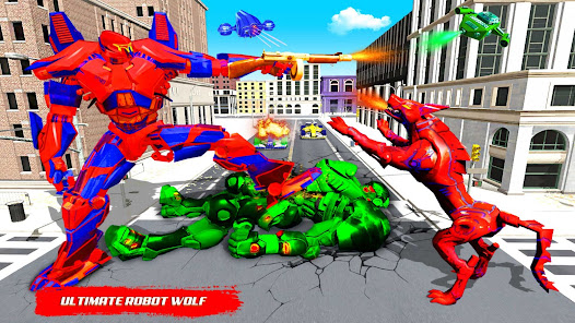 Wolf Robot Car Transform Game screenshots 12