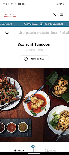 Android application Seafront Tandoori Eastbourne screenshort