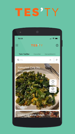 Android application Tes'ty screenshort