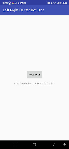 Left Right Center Dot Dice Screen 2