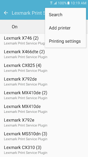 Android application Lexmark Print Plugin screenshort