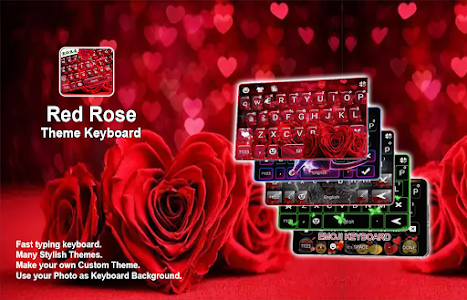 Stylish Red Rose Keyboard Unknown