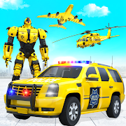 Flying Police SUV Robot Car Driving: Robot Games