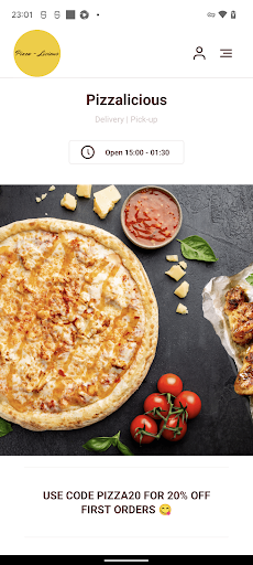 Android application Pizzalicious screenshort