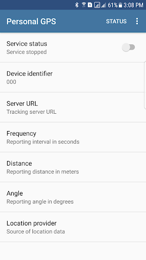 Android application Personal GPS screenshort