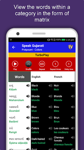 Screenshot of Learn Gujarati Language App