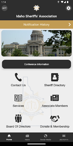 Android application Idaho Sheriff’s Association screenshort