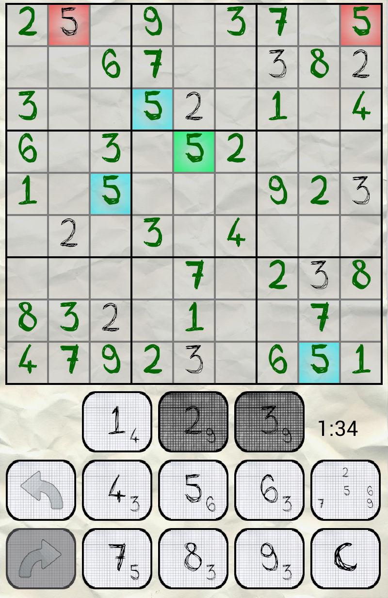 Android application Sudoku PRO screenshort