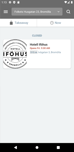 Android application Hotell Iföhus screenshort