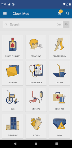 Android application Clock Medical Supply screenshort