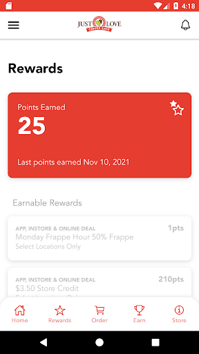 Screenshot of Just Love Coffee