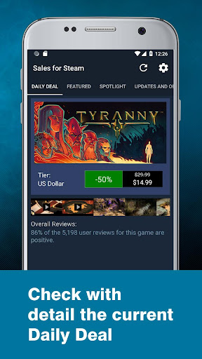 Android application Sales for Steam screenshort