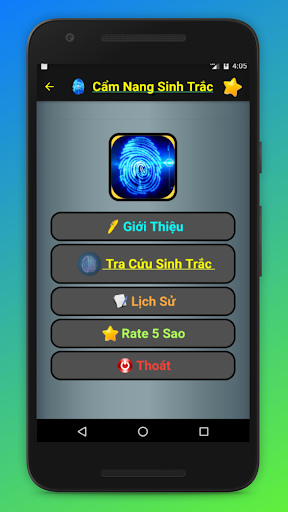 Android application SINH TRẮC VÂN TAY - HOA TAY screenshort