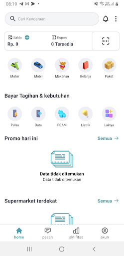 Android application Payaja for Driver screenshort
