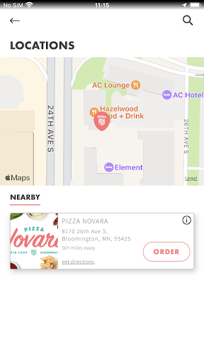 Screenshot of Pizza Novara