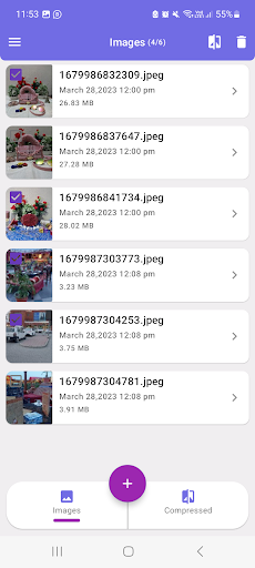 Android application Image Compressor - MB to KB screenshort