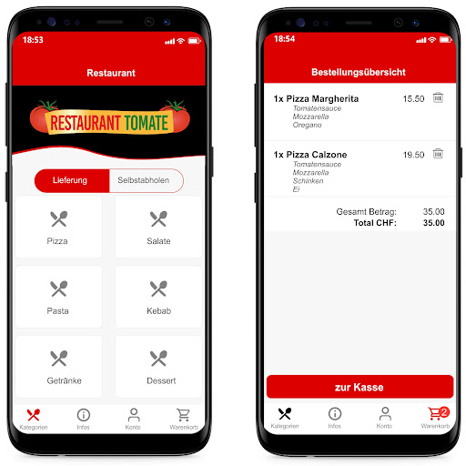 Android application Tomate Dietikon screenshort