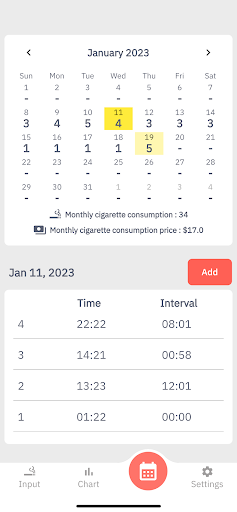 Smoke Log Screen 3