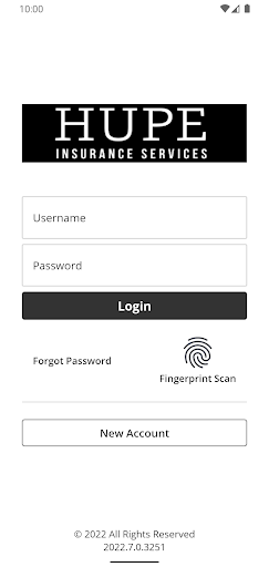 Android application Hupe Insurance Services Online screenshort