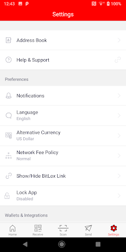 BITLOX Crypto Wallet Screen 3