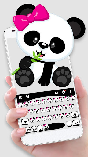 Android application Cute Bowknot Panda Keyboard Th screenshort