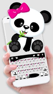 Cute Bowknot Panda Keyboard Th Unknown