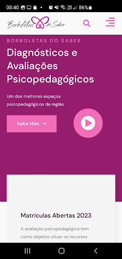 Android application Borboletas do Saber screenshort