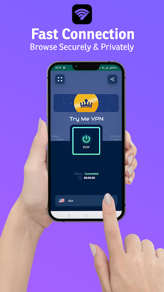 TrymeVPN - private VPN & proxy MOD APK screenshot