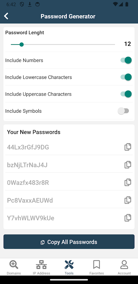 #7. Domain Panel (Android) Ved: Inetrum