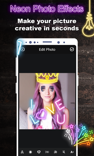 Android application Neon Light Effect - Neon Maker screenshort