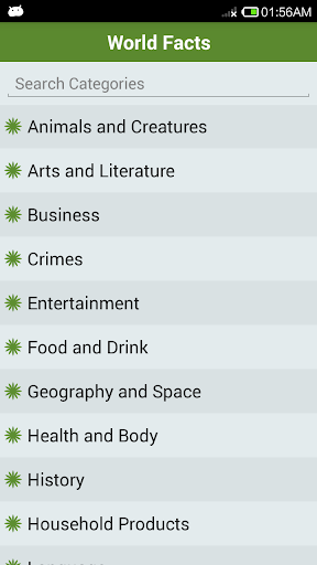 Android application GK Facts: Facts You Never Knew screenshort