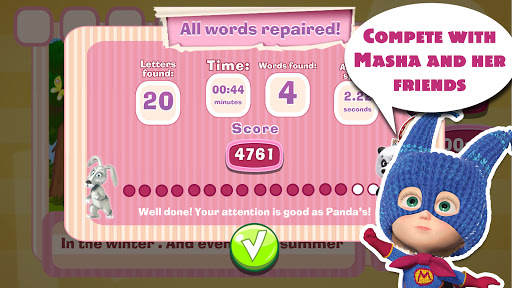 Masha and the Bear: Word Game androidhappy screenshots 1