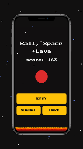 Android application Ball, Space +Lava screenshort