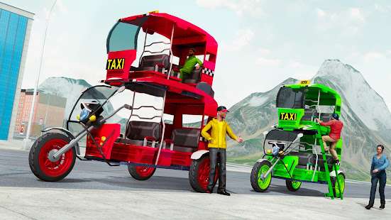 Crazy Rickshaw Driving Games apktram screenshots 6