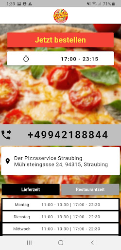Der Pizzaservice Straubing Screen 2