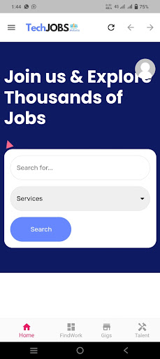 Android application Tech Jobs screenshort