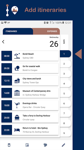 PlanMyTrip - Trip Organizer Screen 2