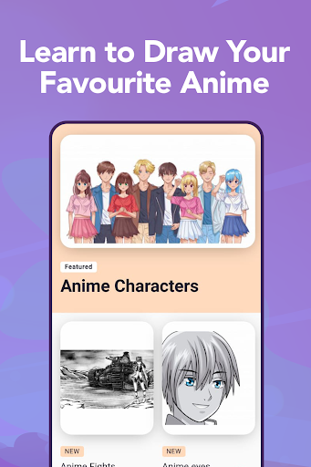 Android application Learn to Draw Anime by Steps screenshort