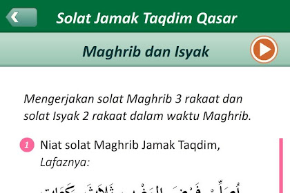 cara mengerjakan solat jamak